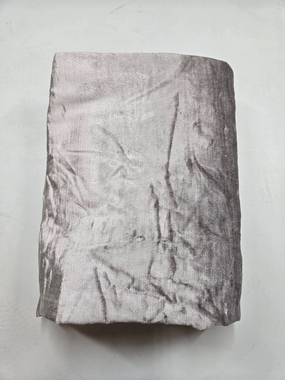 QUINCE 1 48x96 Luster Velvet Curtain Silver 9790